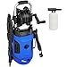 Outsunny 1800W High Pressure Washer, 150 Bar Pressure, 420 L/h Flow, Portable Power Washer Jet Wash Cleaner with Adjustable Nozzle, 6M Hose, Hose Reel, Steel Handle for Home Patio Car Driveway, Blue