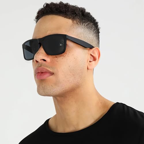 STGATN Polarized Mens Sunglasses, 2 Packs, No Slip Matte TR90 Frame, UV Protection ST0652