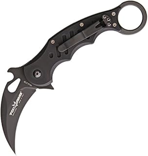 Fox Karambit Black Folding Knife,3in,Black,Aluminum Handle, 478 478 -B