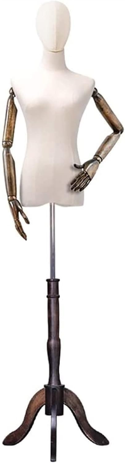 CONGRUI Female Dressmaking Mannequin Tailors Dressform Dummy Clothing Store Model with Wood Base Window Display