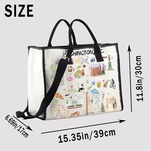 G2TUP Washington DC Lover Tote Bag - DC Tourist Travel Souvenir Handbag2