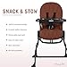 Dream On Me Snack and Stow Highchair | Adjustable Feeding Chair with Removable Tray, Lightweight, Foldable Design, Easy to Clean, Perfect for Toddlers & Infants