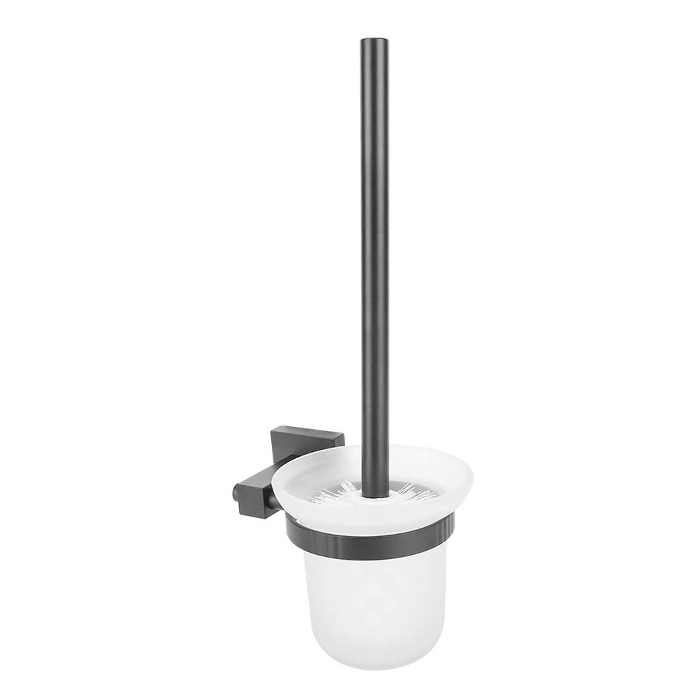 Brosse de toilette murale noire Qcwwy avec support et long manche