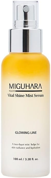 Bruma facial sérum MIGUHARA Vital Shine Mist, fórmula bifásica, 100 mL