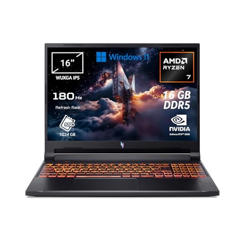 Acer Nitro V 16 AI ANV16-42-R0BK Notebook Gaming, NVIDIA GeForce RTX 5060 8 GB GDDR7, Processore AMD Ryzen™ 7 260, Ram 16 GB DDR5, 1024 GB SSD, Display 16' WUXGA IPS 180 Hz, Windows 11 Home