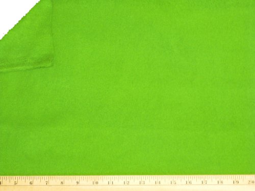 60'' Wide Wintry Fleece Lime Fabric By The Yard. LA Linen8482;