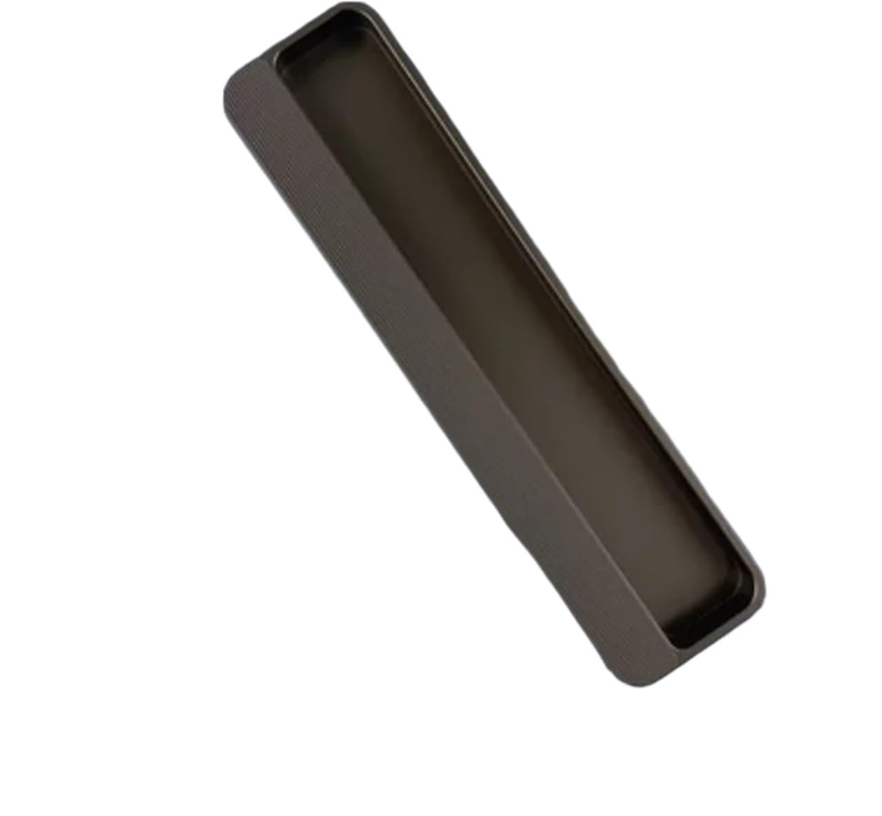 ATEUXOL Recessed Door Handles Simple Embedded Wardrobe, Handle Cabinet Sliding Hidden Folding(Coffee Color 200mm)
