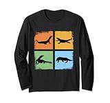 Photo Gallery vintage komodo drago rettile stile retrò animale amante maglia a manica Photo Gallery vintage komodo drago rettile stile retrò animale amante maglia a manica
