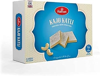 Haldiram Kaju Katli 300g Pack of 1   Indian Sweet   Smooth and Creamy Diamond Shaped   Made with Cashew and Sugar
