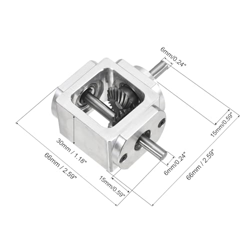 Engranaje de ángulo recto QUARKZMAN para proyectos DIY con eje de 6mm 2