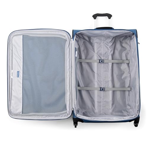 Image of Travelpro Maxlite 5 Softside Expandable Luggage with 4 Spinner Wheels, Lightweight Suitcase, Men and Women, Ensign Blue, 3-Piece Set (21 /25 /29)