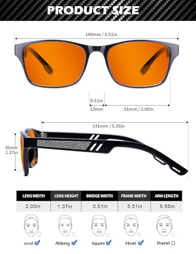 Image of ANYLUV Blue Light Blocking Glasses for Men Women Lightweight Computer Gaming Glasses Anti Eye Strain Rectangle Frame