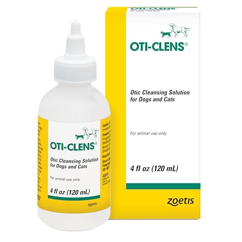 Oti-Clens Ear Cleansing Solution for Dogs and Cats, Gentle, Non-Irritating Ear Cleaner, 4 oz