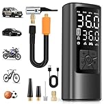 HOVVIDA Tyre Inflator Portable Air Compressor, Cordless Car Tyre Inflator 150 PSI (10.3 Bar), Fast Inflation, Auto Shut-Off, 5200 mAh, LED, Air Pump for Car, Motorcycle, Bike, Ball