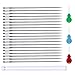 Aiguille perçante 20pcs grand taille grande taille longue acier aiguille gros trous couture de la poupée à coudre faisant des outils de couture avec une bouteille d'aiguille pour le projet de bricolag