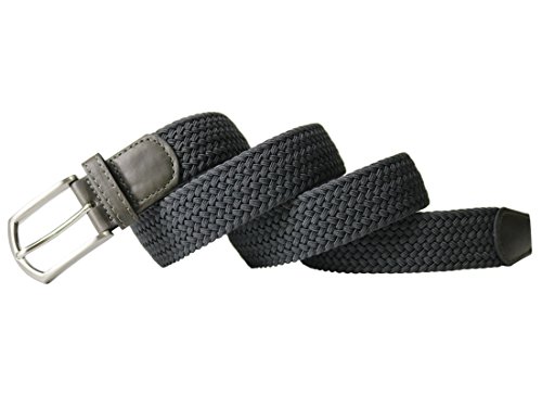 Image of 2pcs Men's Stretch Woven 1.3 inch Wide Elastic Braided Belts