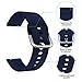 NANW 3-Pack Compatible with Samsung Galaxy Watch Active Bands / Active2 Bands/Galaxy Watch 3 Bands 41mm, 20mm Soft Waterproof Silicone Sport Strap Replacement Wristbands