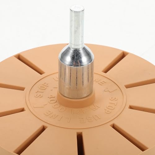 NUOBESTY Matkap için lastik tekerlek, otomobil çıkartmalarını ve yapışkan artıklarını çıkarmak için, hafif, uzun ömürlü tekerlek, boya için, cam temizleme, hızlı yapıştırıcı çıkarma için pnömatik - Görsel 3