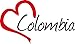 Adesivo per Auto, Sticker Colombia Cuore Sticker ca.9x15 cm Taglio Contorno
