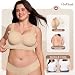 ProKloud Jelly Bras for Women No Underwire Wireless Bra with Support and Lift Full Coverage Plus Size Comfy Seamless Bra Skin
