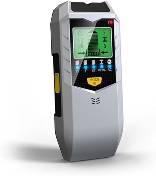 Detector, 5-in-1 Wall Scanner Detector with LCD Display and Acoustic Alarm, Multifunctional Stud Finder for locating Metal Pipes Wooden Beams, Power Lines