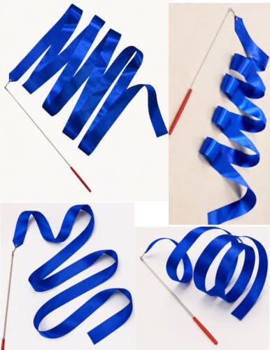 Image of BookMyCostume Gymnastic & Rhythmic Dance Ribbon Wand Collection - 2-Meter Ribbon Sticks - Ideal for School Sports Day & Gymnastic Training - Fancy Dress Costume Accessories for Kids, Teens & Adults