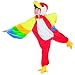 Aptafêtes- Costume en Peluche Perroquet, 10107073, Multicolore, 140 cm