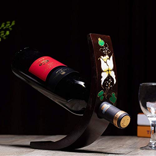 Soporte para botellas de vino de madera estrecho miniatura 3