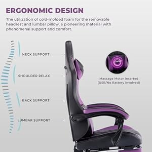 Gamingrecliningchairwithfootrestlinkagearmrestsbigandtallmodernstylecomputerchairswithmassagelumbarsupportleatherpurple Urban Country Home Decor Gaming reclining chair with footrestlinkage armrestsbig and tall modern style computer chairs with massage lumbar support leather purple urban country home decor