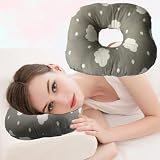Wuronsa Ear Hole Piercing Pillows for Side Sleepers, Donut Pillow for CNH and Ear Pain Ear Inflammat