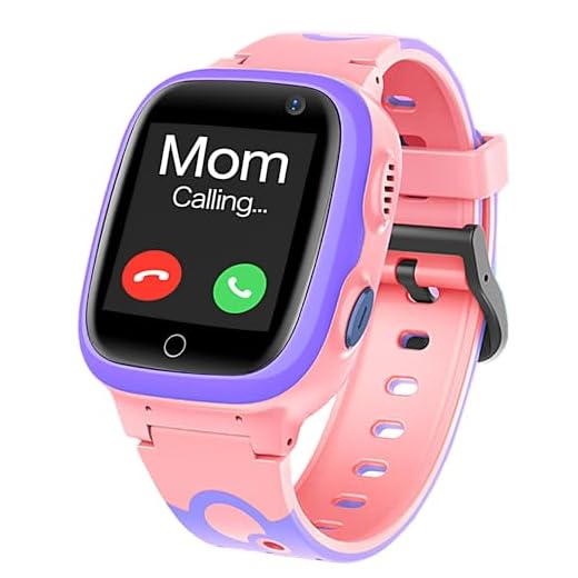 Kids Smart Watch LBS Tracker - Boys Girls Smartwatch Phone for 3-12 Year Old with SOS Camera Alarm Clock Call Camera Weather Stopwatch Voice Chat 1.44'' Touch Screen Electronic Toy Birthday (Pink)