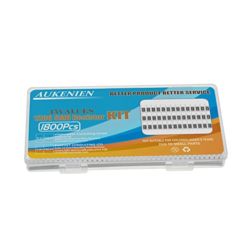 Miniatura 6 de Aukenien 1206 Smd Resistencias 45 Valores 1800 Piezas 0r A 10m Ohm Resistencia 1 4w Smt Resistor Surtido Kit Con 5 Tolerancia