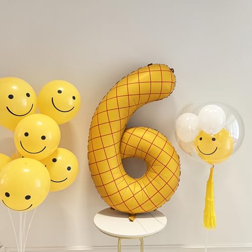Image of 40 inch Matte Yellow Balloons Toy Inspired Story Theme party Supplies Digital 6 | Number Birthday Decoration, Cowboy Decorations Western, Cowgirl Party Balloon