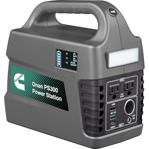 Cummins 296Wh 600 Peak Watt Portable Power Station and Solar Generator, Pure Sine Wave AC Outlet, Backup Lithium Battery for Camping, Home, Travel, Indoor/Outdoor Use (Solar Panel Not Included) by Cummins - Used condition - US$86.23