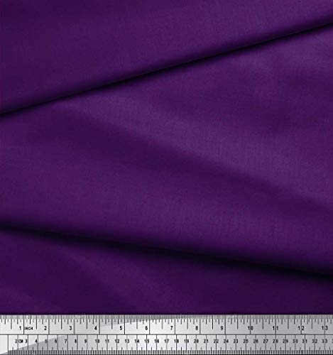 Soimoi Viskose Chiffon Stoff – Lila Wellen-Druck, 1 Meter Lang, 42 Zoll Breit – Für Nähen & DIY