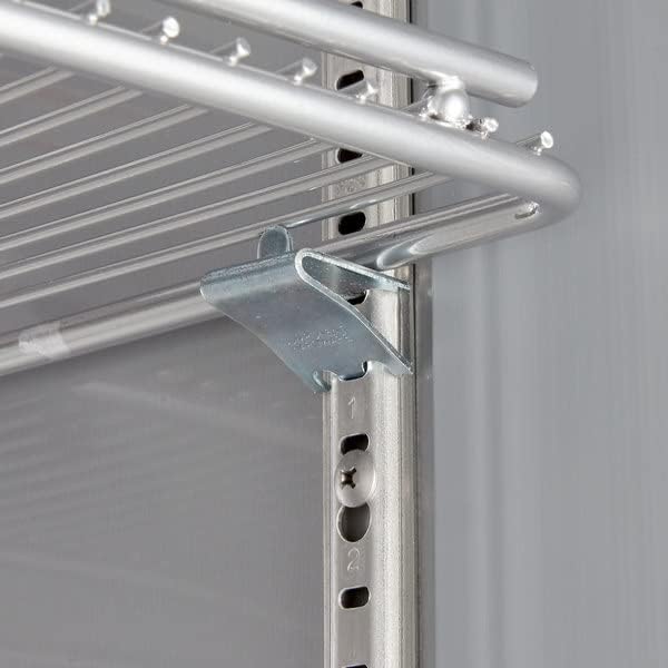 Close-up of a shelf clip