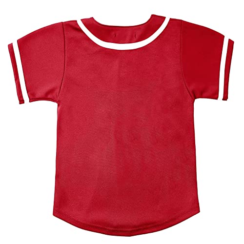 Babyhealthy Kids Baseball Jersey Button Down Hip Hop Personalized Sport T Shirts Tops For Boys Girls #TOP1
