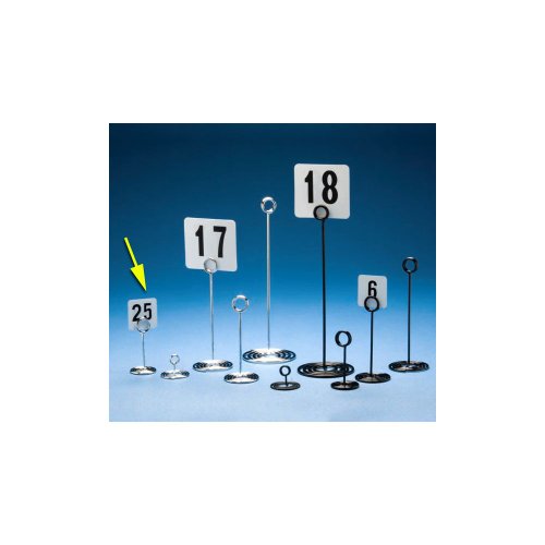 Image of American Metalcraft NSC4 4 inch Chrome Swirl Base Number Stand