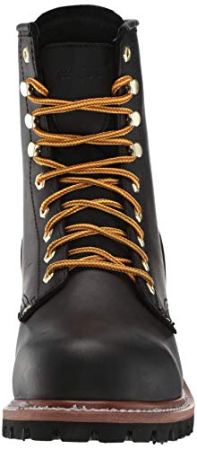 Ad Tec 9in Logger Full Grain Oiled Leather Work Boots for Men - Plain Soft Toe & Shock Absorbing Non Slip Rubber Lug Sole2