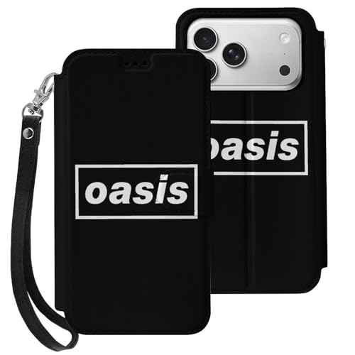 iPhone17Pro用ケース 手帳型 オアシス OASIS バンド アイフォン17Proケース 手帳型 財布型 スマホケース 軽量 おしゃれ カード収納 スタンド機能 ストラップ付き 携帯カバー いPhone17Pro用カバー