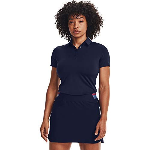 Under Armour Women's Zinger Short-Sleeve Golf Polo , Midnight Navy (410)/Midnight Navy , Large
