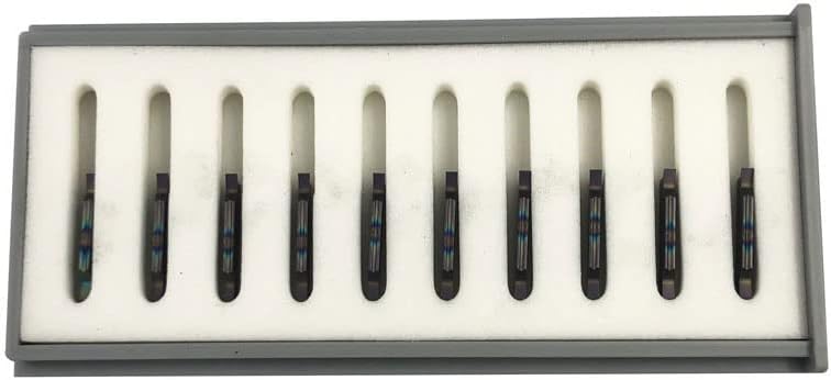 MGGN150-500 10pcs Tin Coated Carbide Grooving Inserts 1.5mm/2mm/2.5mm/3mm/4mm/5mm Wide Grooving Carbide Inserts Lathe Cutters for MGEHR/MGIVR Lathe Grooving Cut-Off Tool (MGGN300 Colorful)(MGGN150 Col