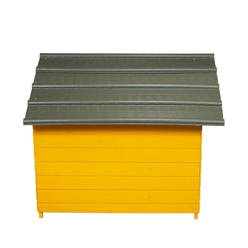 Casa Casinha De Cachorro Reforçada Com Telhado Ecológico Extra Gigante N8 (Amarela)