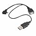 Produktbild ULIAN Mikro-USB-Stecker auf USB-Buchse OTG-Kabel mit Netzteil rechts gebogen 90 Grad U-Platine N900 i9500 NOTE3 i9300