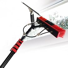 Water Fed Poles Kit with Squeegees, Window Cleaning Kit with Telescopic Rod, High Altitude Cleaning Telescopic Brush, Solar Panel Cleaning Brush,9m/30ft