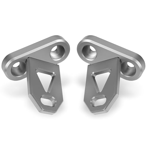 NKCELL POWER JK A-Pillar Windshield Hinge Mounting Ditch Light Brackets for 2007-2017 Wrangler JK, CNC Aluminum Alloy Bracket for Off-Road Car LED Fog Light Work Driving Lights(2-PCS, Silver)