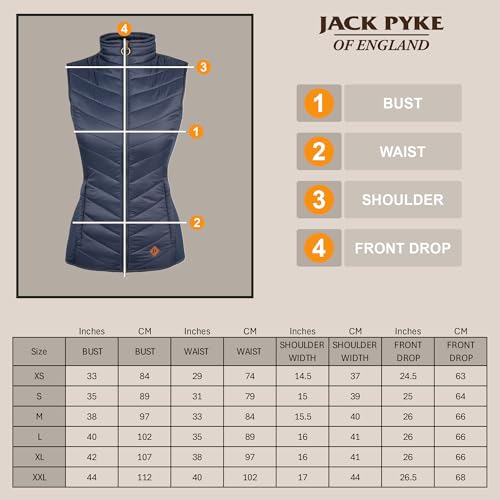 Chaleco ligero para mujer ajustado con paneles elásticos Jack Pyke Shires 5
