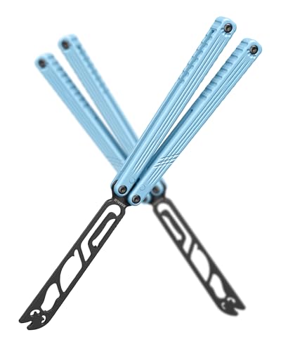 Nabalis x Seongbae Cat Trainer Butterfly Knife Balisong Channel Design Teflon Coated 7075 Aluminum Lightweight Balanced and Fun