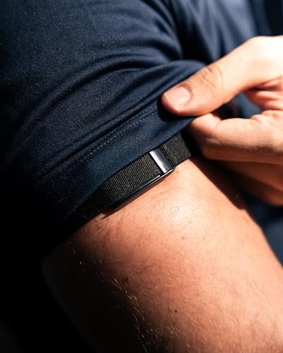 Lunar Straps taśma na bicepsy, kompatybilna z Whoop 4.0, oddychająca, sportowa, bicep, czarna, UNISEX, Nylon