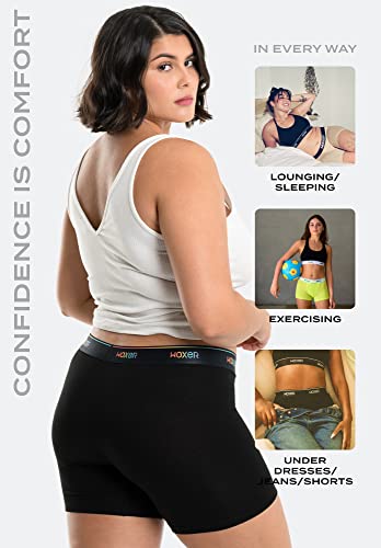 Image of Woxer Boxer Shorts for Women - 5 inch Baller Boy Shorts Underwear, Soft Modal, Chafe Free - Breathable & Moisture-Wicking